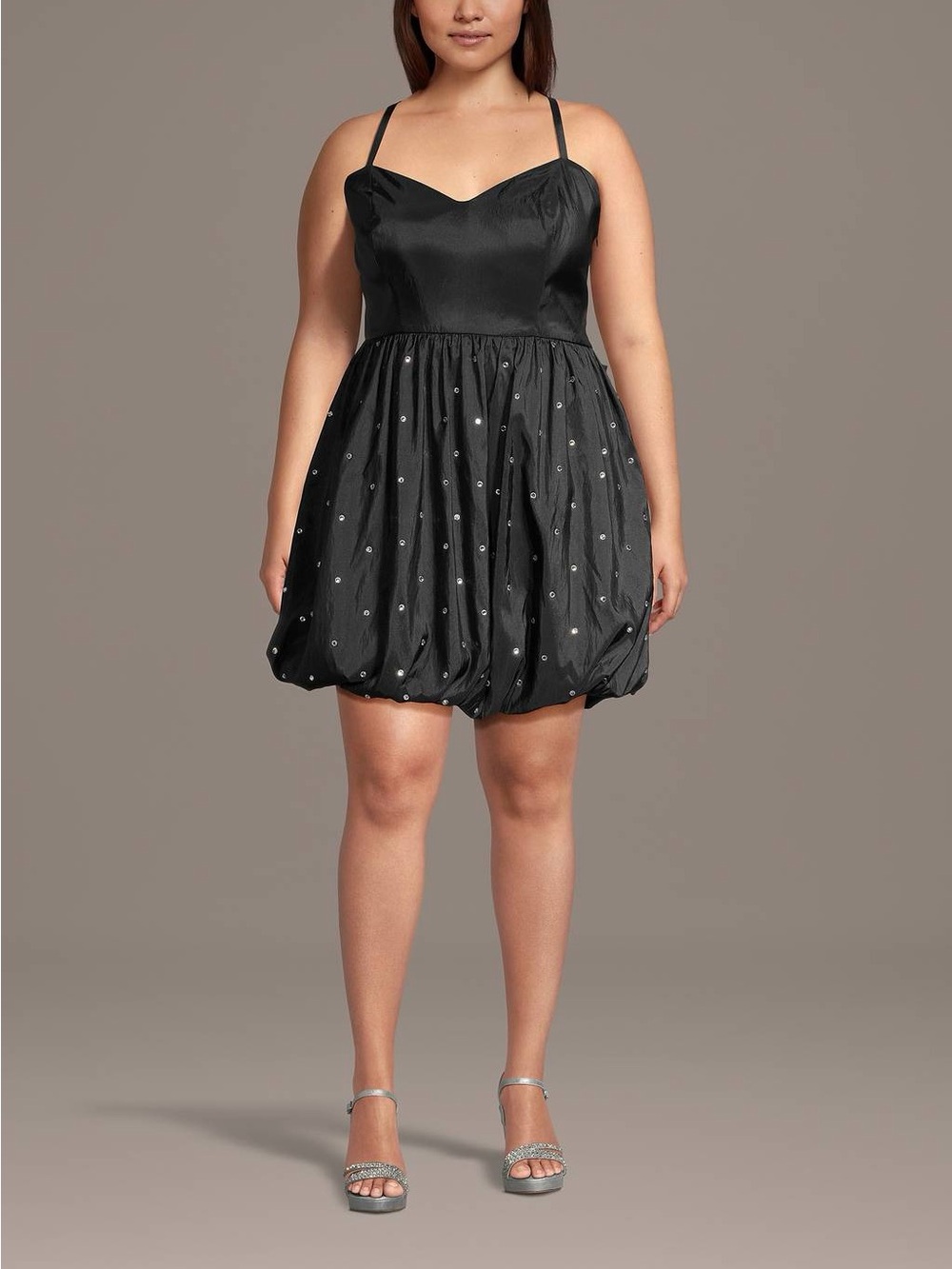NWT City Triangles Black Sequin Bow Bubble Dress Size 15 Hoco Bedazzled Women’s